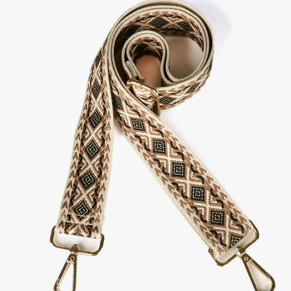 Geometric Patterned Bag Strap